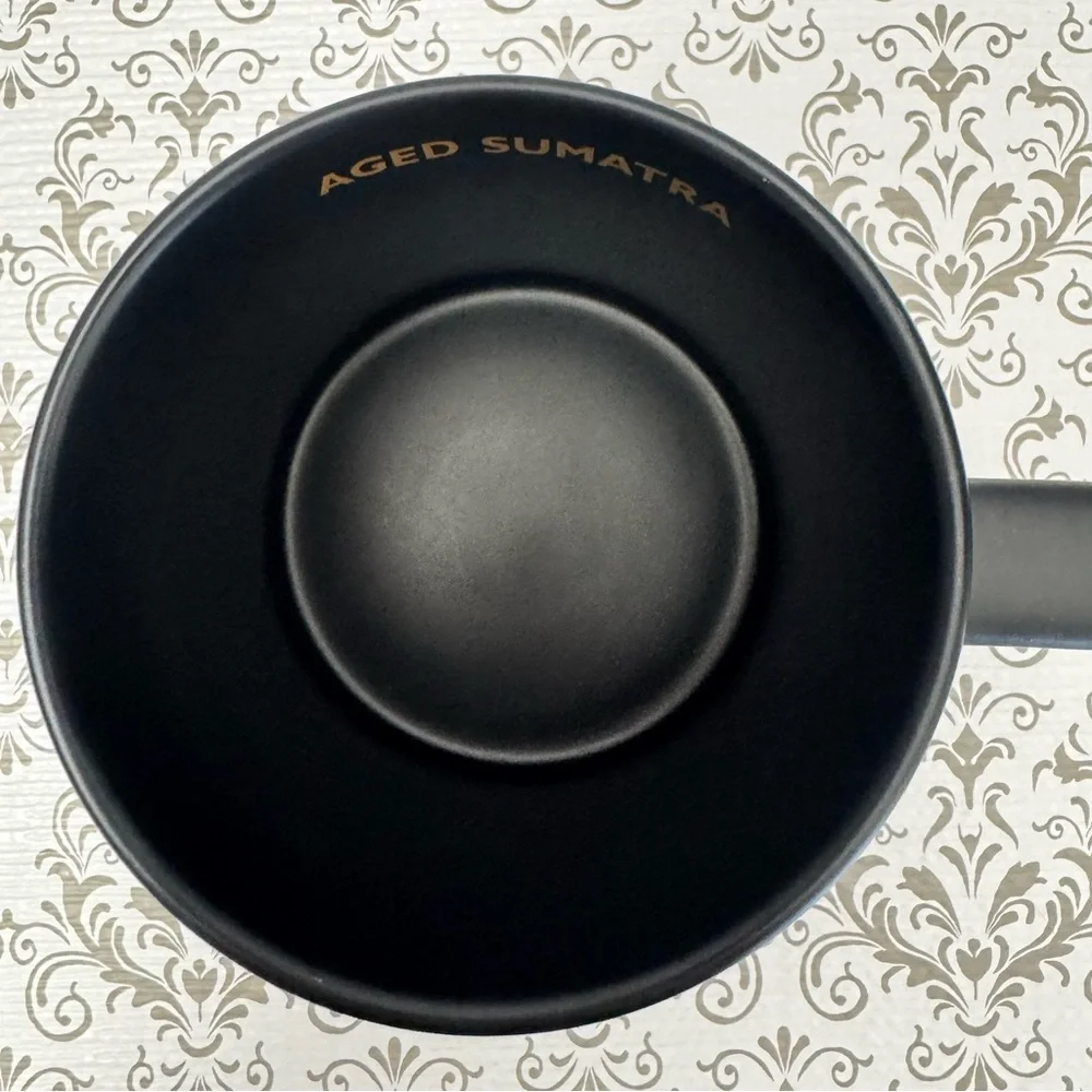 Starbucks Aged‎ Sumatra Nautical Ship Mug Black Gold 14oz Coffee Cup 2016